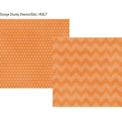   Orange Chunky Chevron/Dot Simple Basic