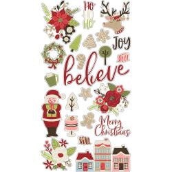 Holly Jolly - Chipboard Stickers