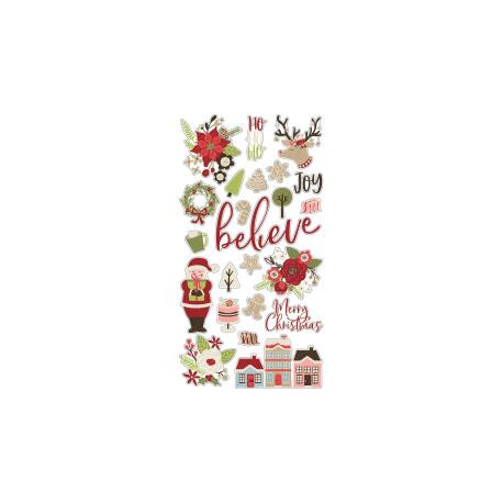 Holly Jolly - Chipboard Stickers