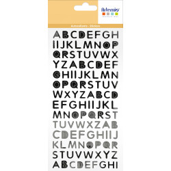 Alphabets Stickers Argent