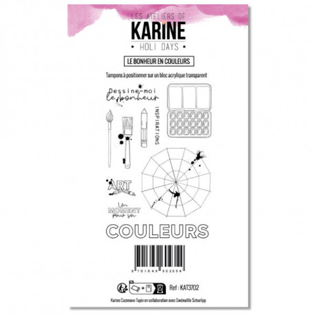 Le Bonheur en Couleurs - Tampon Transparent